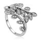 925 Sterling zinc Shimmering Leaves Ring