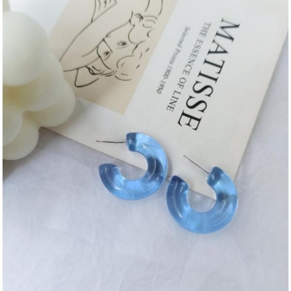 Hoop Resin Acrylic Earrings