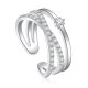 Cubic Zirconia Criss Cross Ring