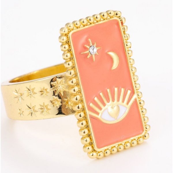 Tarot Card Enamel Ring Collection