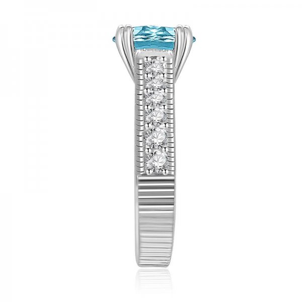 Aquamarine Solitaire Ring