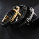 Cross PU Leather Magnetic Bracelet