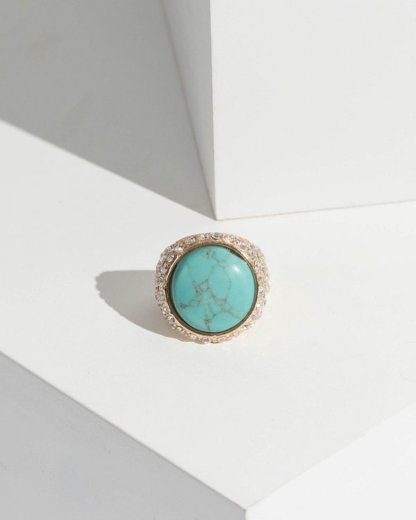 Turquoise Statement Stone Dome Ring