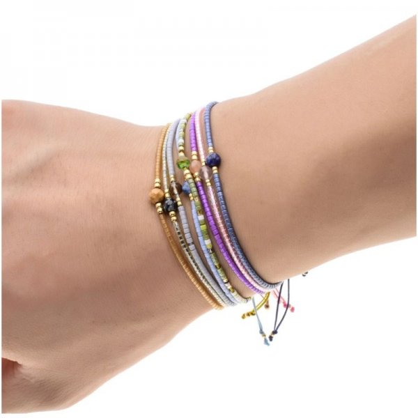 Faceted Beads Women Strand Bracelet