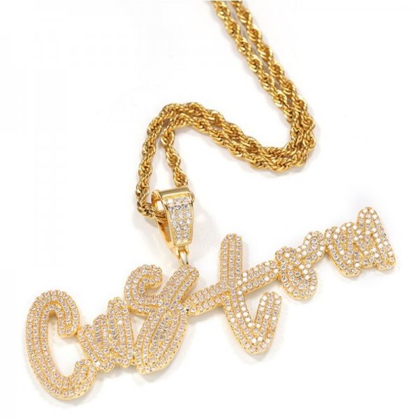 Hip Hop A-Z Custom Name Charm Letters Necklace